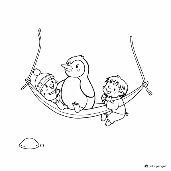 Playful Penguin on a Sling