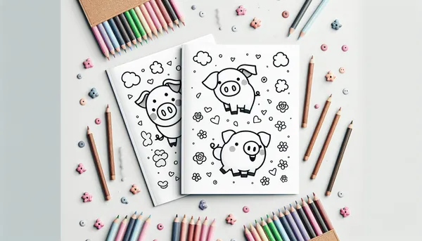 Pig coloring pages feature image