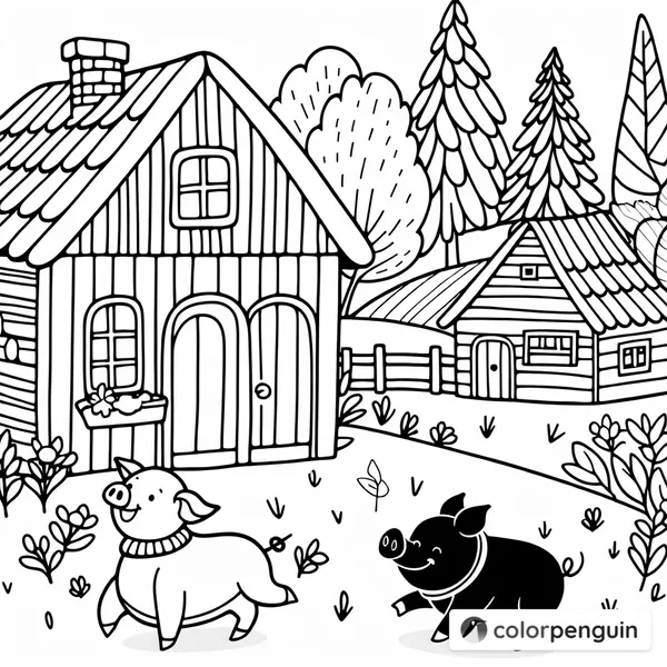 The Second Pig and His Wooden House