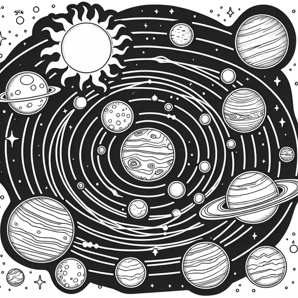 Solar System Map Including Pluto