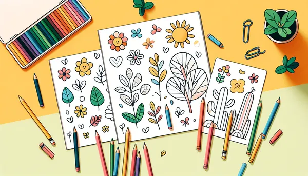 Plants coloring pages feature image