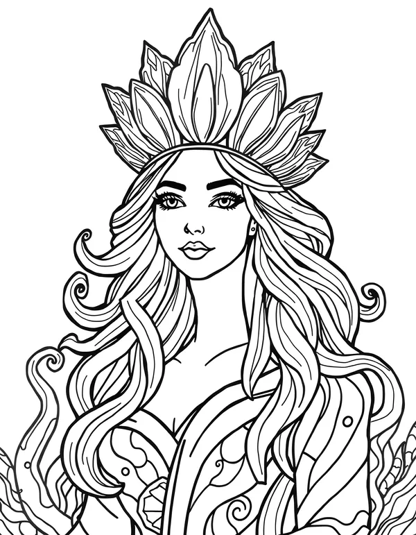 Ocean Queen with Seashell Crown