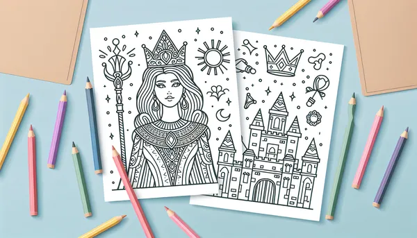 Queen coloring pages feature image