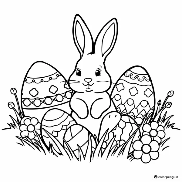 Easter Eggs and Rabbit