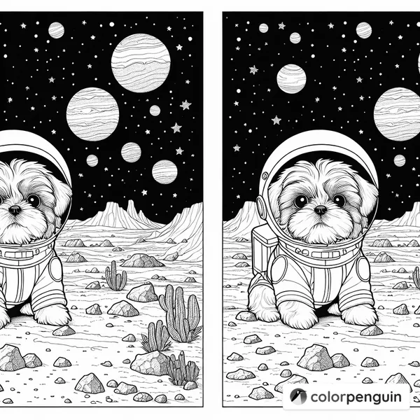 Shih Tzu Astronaut on Mars