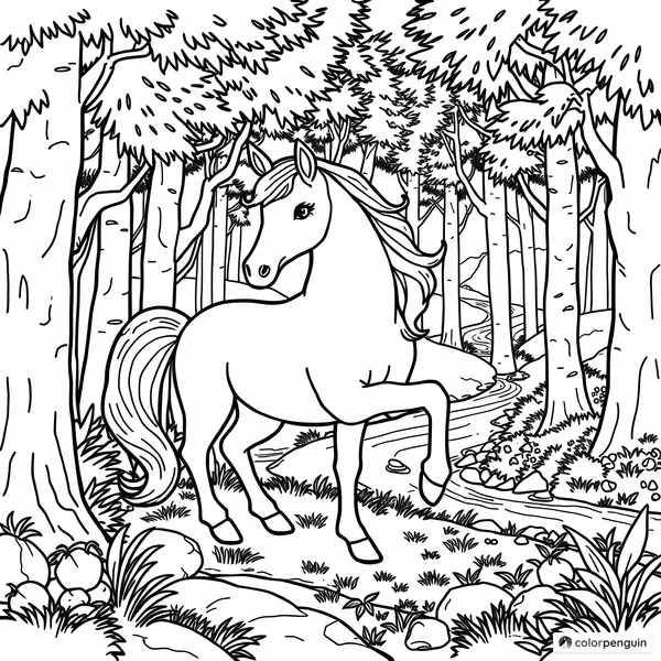 A Unicorn in the Enchanted Forest