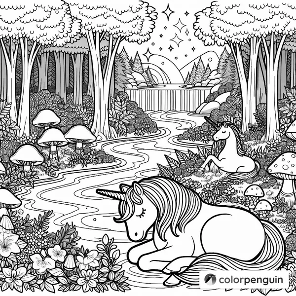 Unicorns in the Enchanted Forest