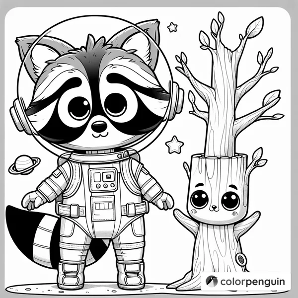 Rocket Raccoon and Baby Groot