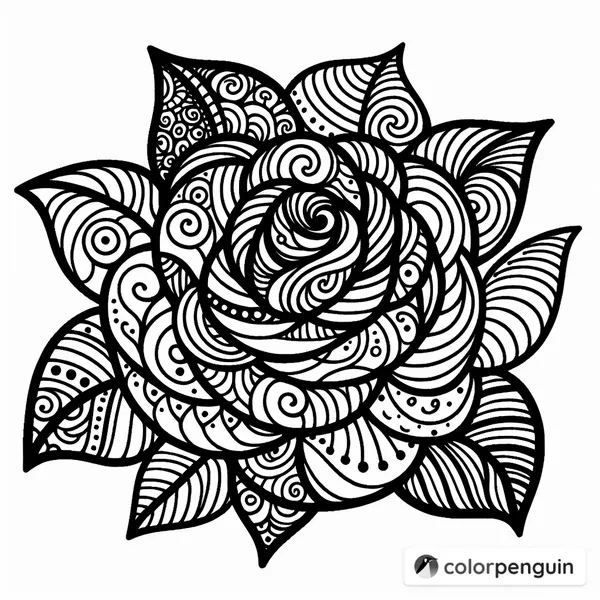 Zentangle Rose