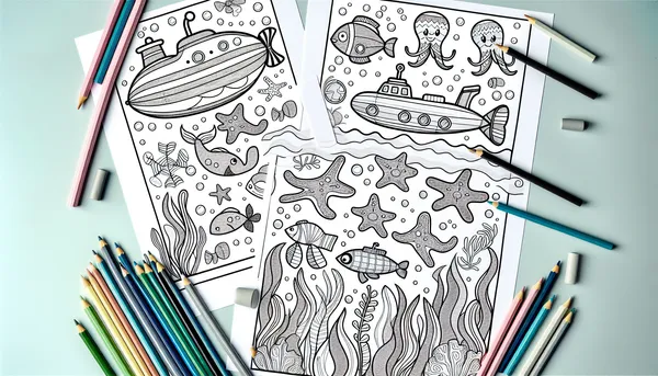 Sea coloring pages feature image