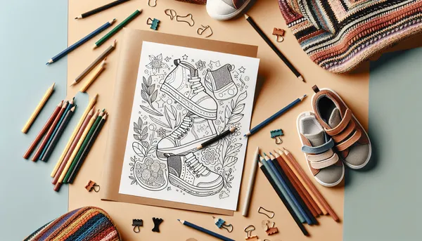 Shoes coloring pages feature image