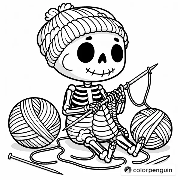 Cute Skeleton Crafting with Yarn