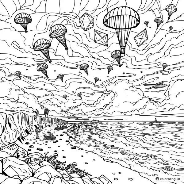 Paratroopers Over Omaha Beach