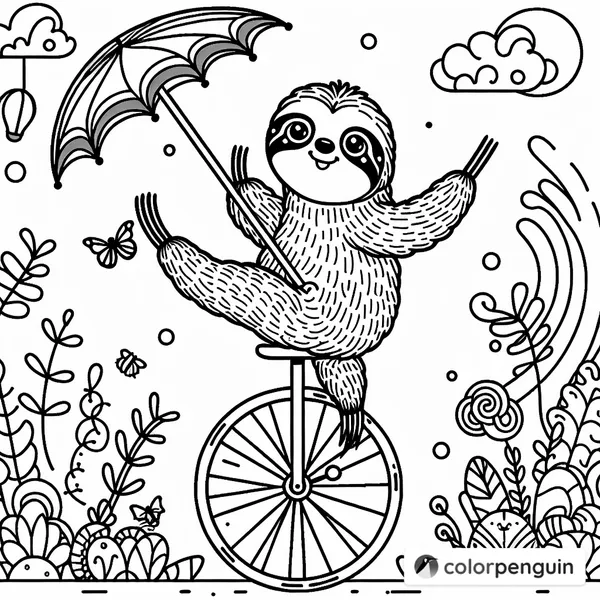 Sloth on a Unicycle