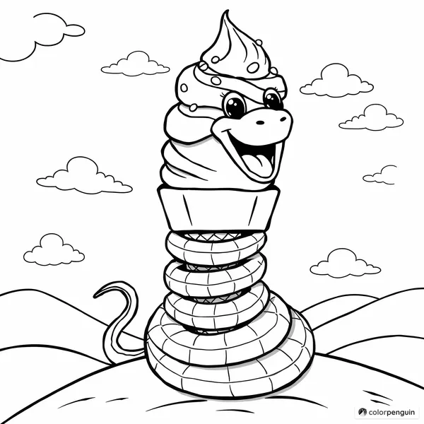 Snake Enjoying Ice Cream