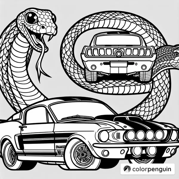 Snake in a Mustang Sports Car