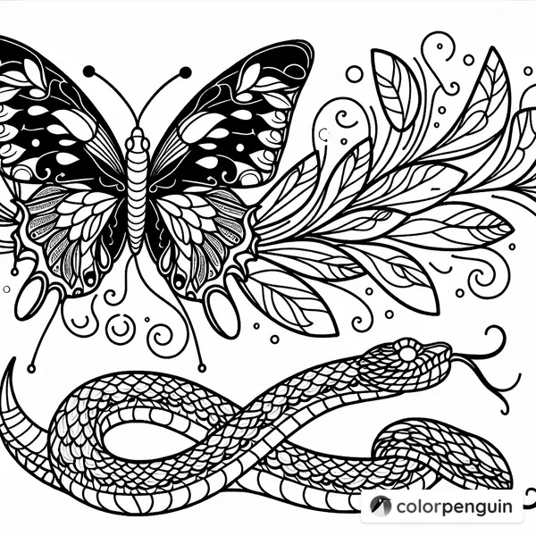 Snake with Butterfly Wings