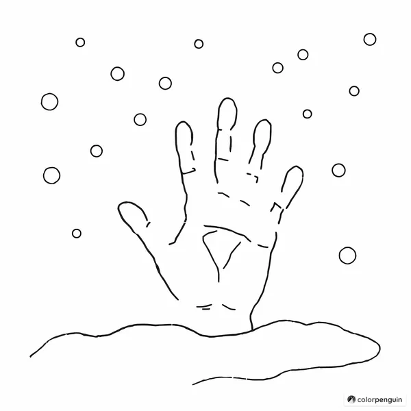 Snow with a Handprint