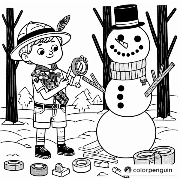 The Boy Scout's Snowman Adventure