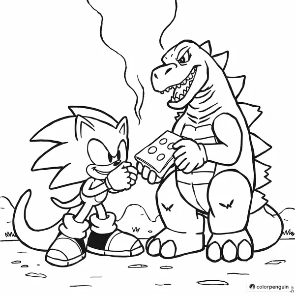 Godzilla and Sonic's Grilled Cheese Adventure