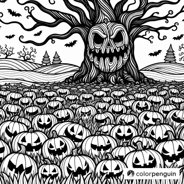 Spooky Pumpkin Field