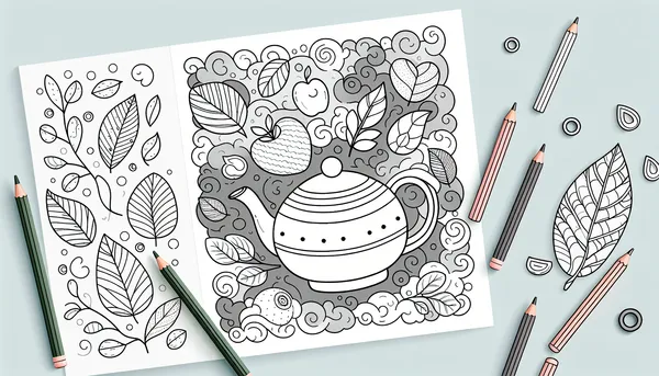 Tea coloring pages feature image