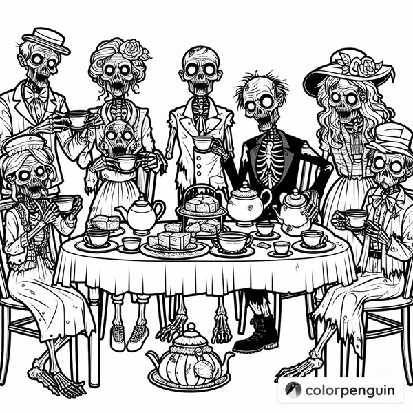 Zombies Having a Tea Party