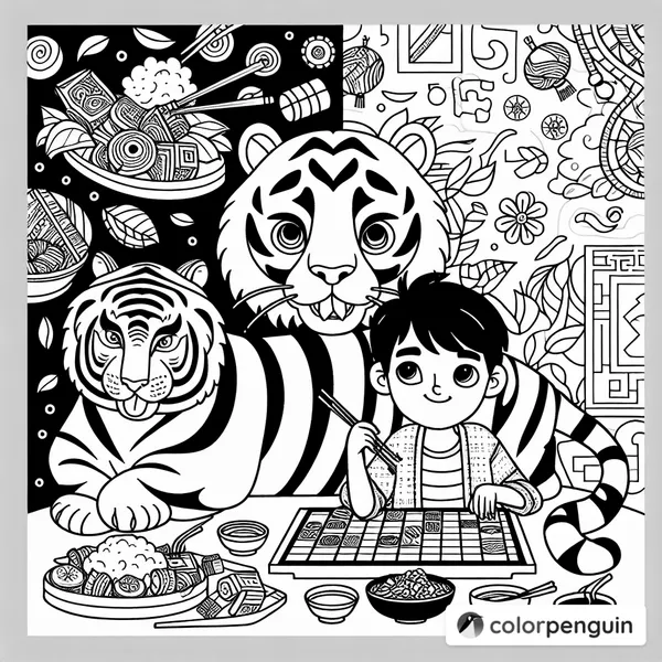 A Tiger Feast with Friends