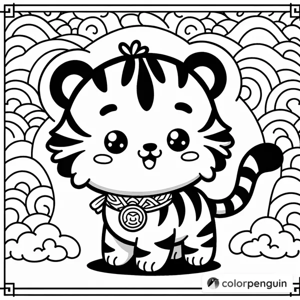 Cute Tiger for Happy Chinese New Year