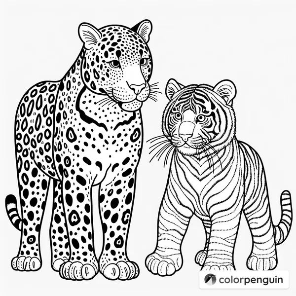 Leopard and Tiger Friends