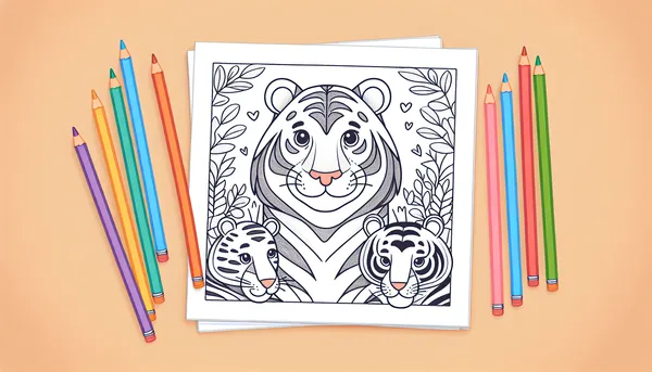 Tiger coloring pages feature image