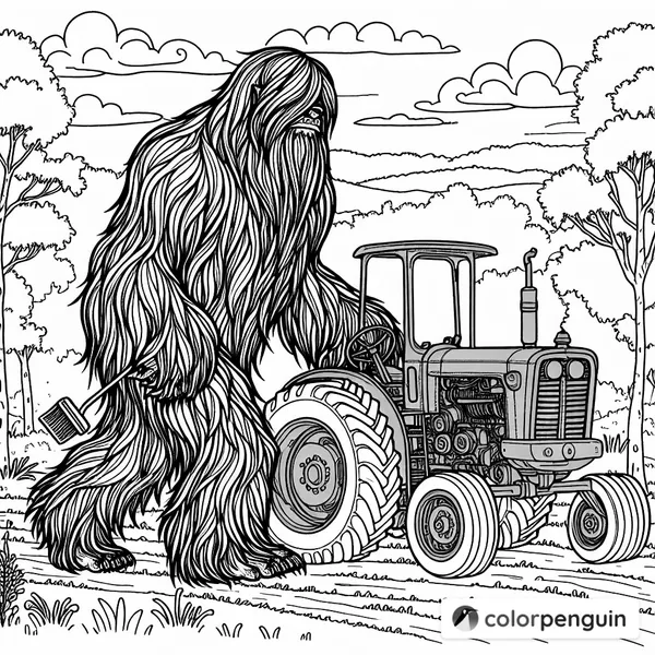 Bigfoot on a John Deere Tractor