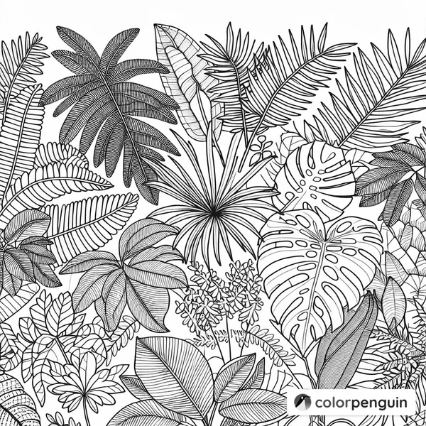 Tropical Plants Doodles