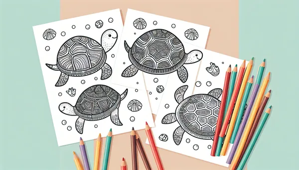 Turtle coloring pages feature image