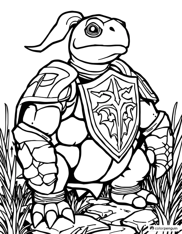 Turtle with a knight's armor