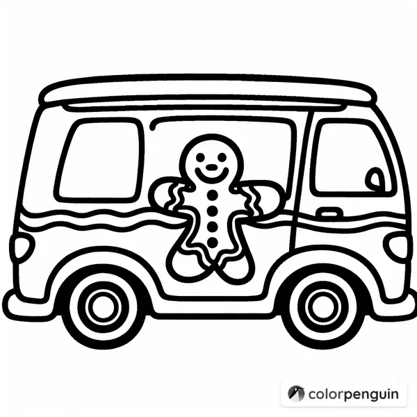 Gingerbread Man with Van