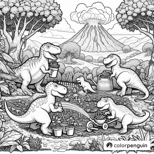 Dinosaurs in the Garden