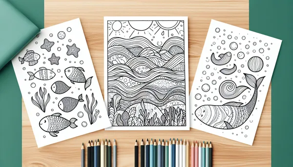 Water coloring pages feature image