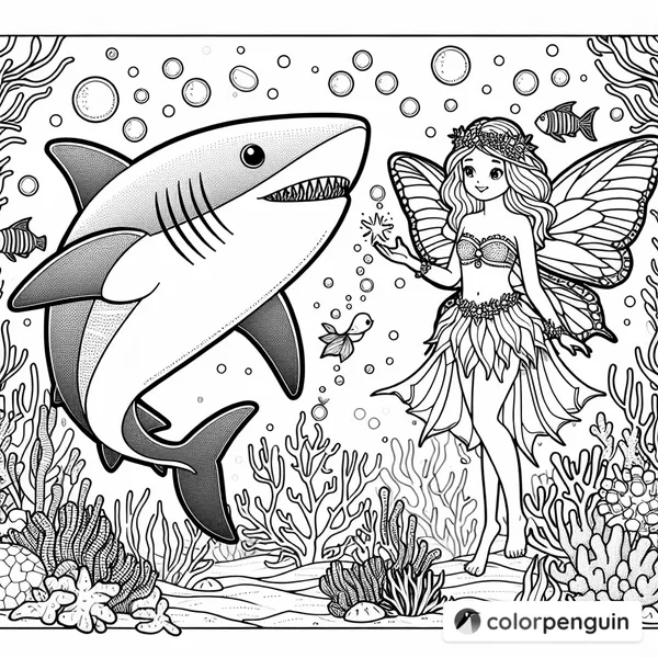 Shark with Water Fairy