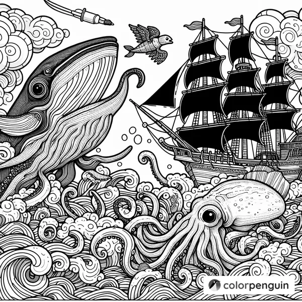 Whale and Squid vs. the Ship