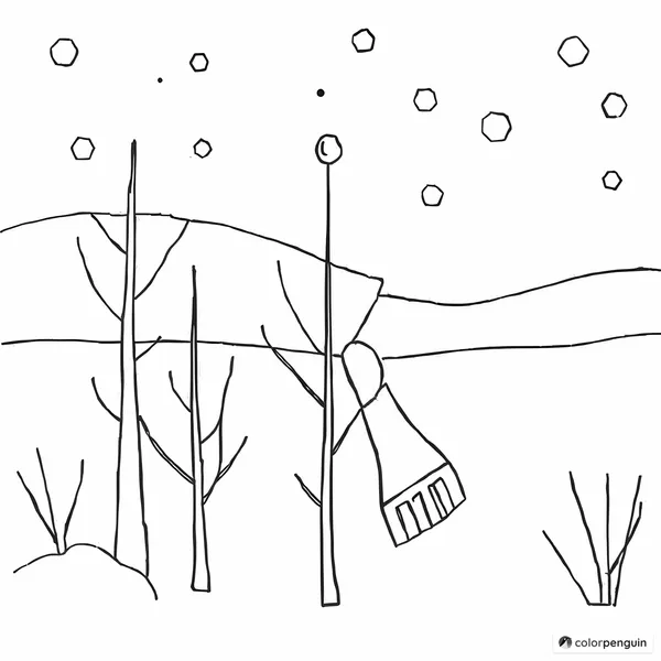 Winter Coloring Page