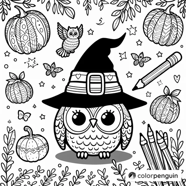 Owl in a Witch Hat