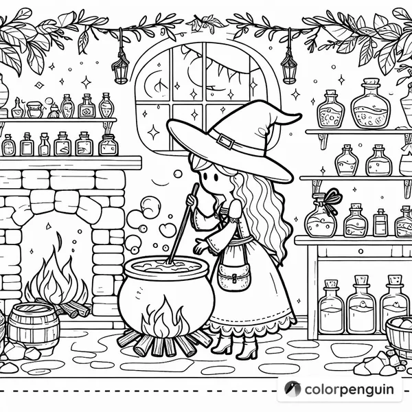 Witch Making Potions