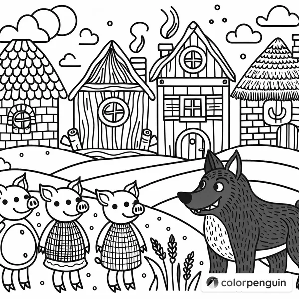 The Three Little Pigs and the Big Bad Wolf