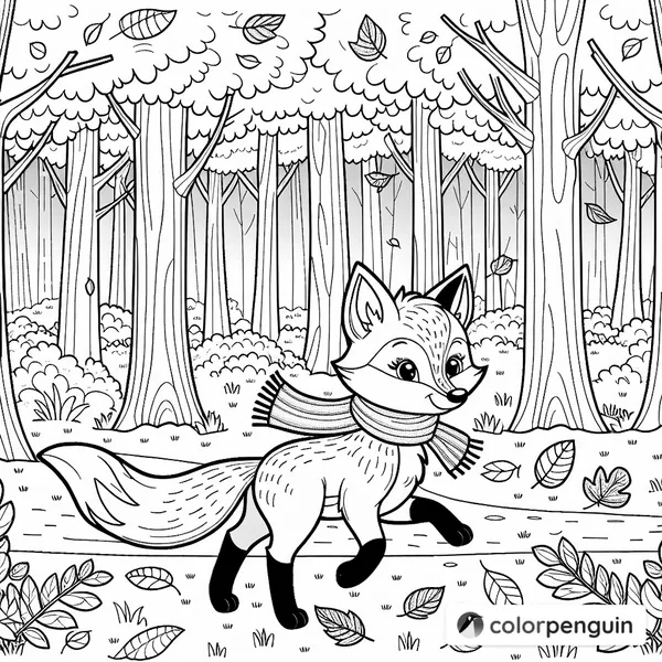 Fox in the Autumn Woods