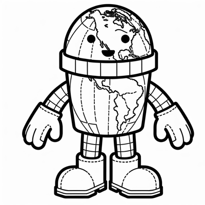 Digger With Earth Coloring Page