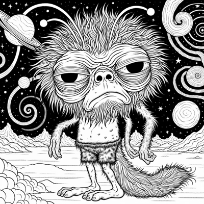 Grinch With Outer Space Coloring Page