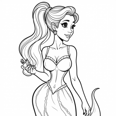 Ursula Whispered Secrets To Shadows Coloring Page