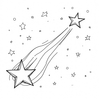 Wish Upon A Shooting Star Coloring Page
