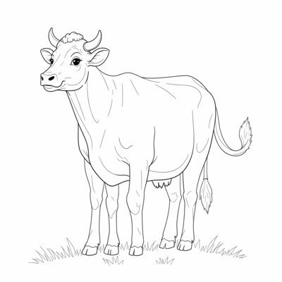 A Cow Coloring Page